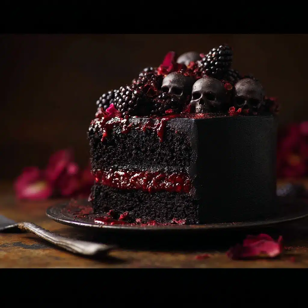 Spooky Black Velvet Halloween Cake Recipe - Recipe Image
