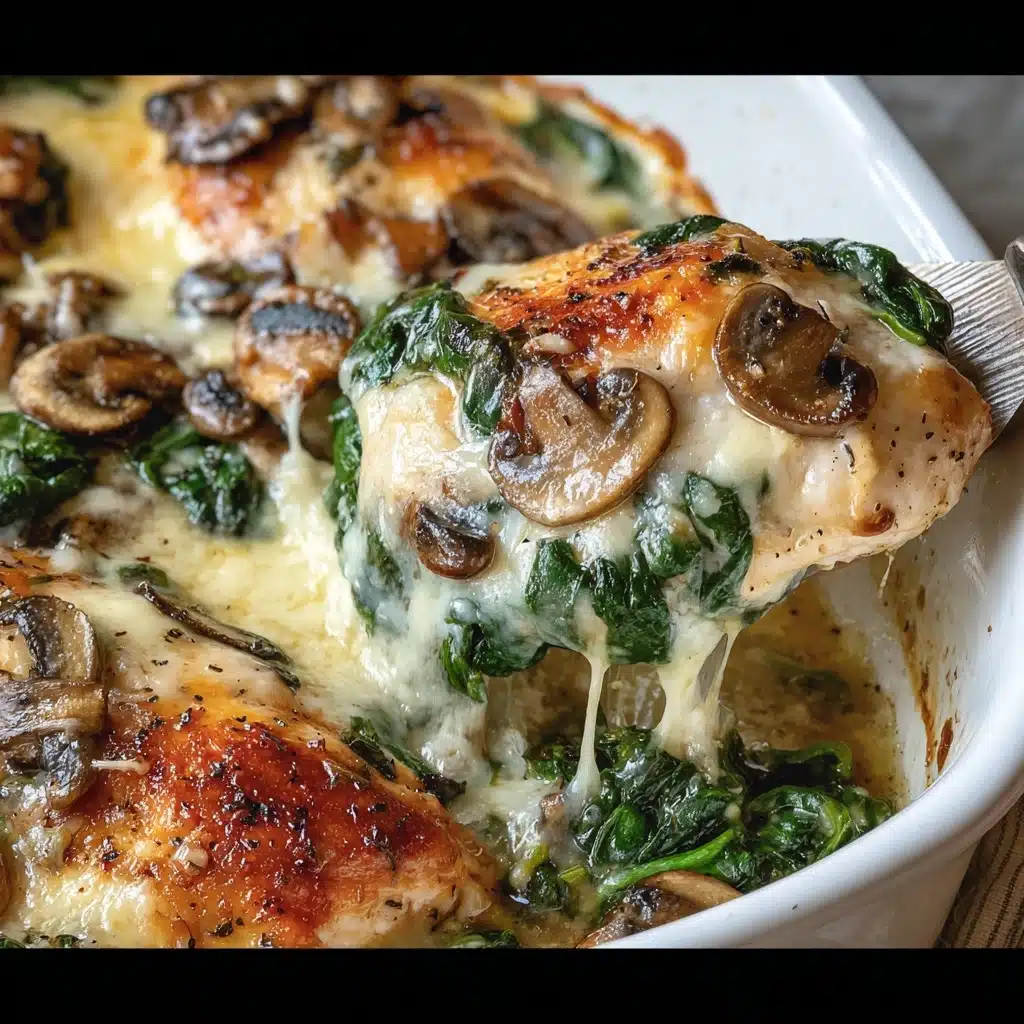 Chicken, Spinach, and Mushroom Low-Carb Oven Dish Recipe - Recipe Image