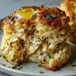 Crab Stuffed Cheddar Bay Biscuits with Lemon Butter Recipe