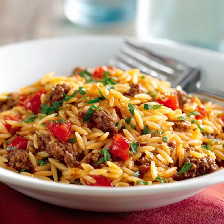Delicious Ground Beef Orzo Recipe for Everyone Recipe