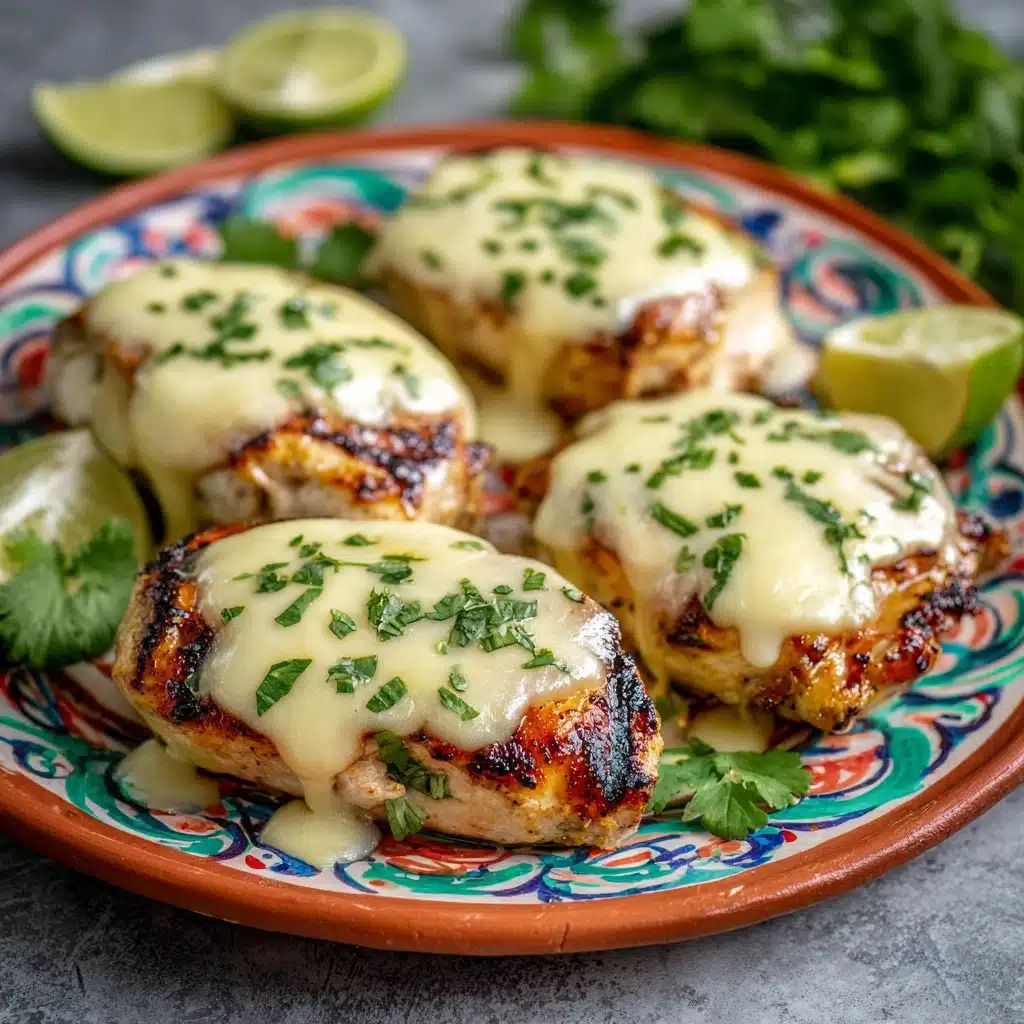 Grilled Salsa Verde Pepper Jack Chicken Recipe - Recipe Image