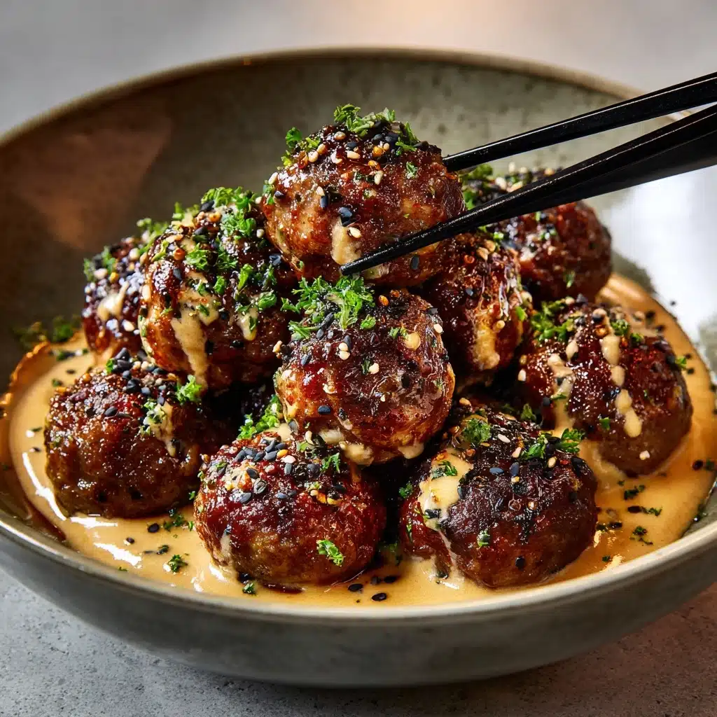 Korean BBQ Meatballs with Spicy Mayo Dip Recipe