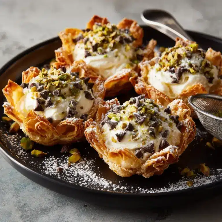 Pistachio Chocolate Chip Cannoli Cups Recipe