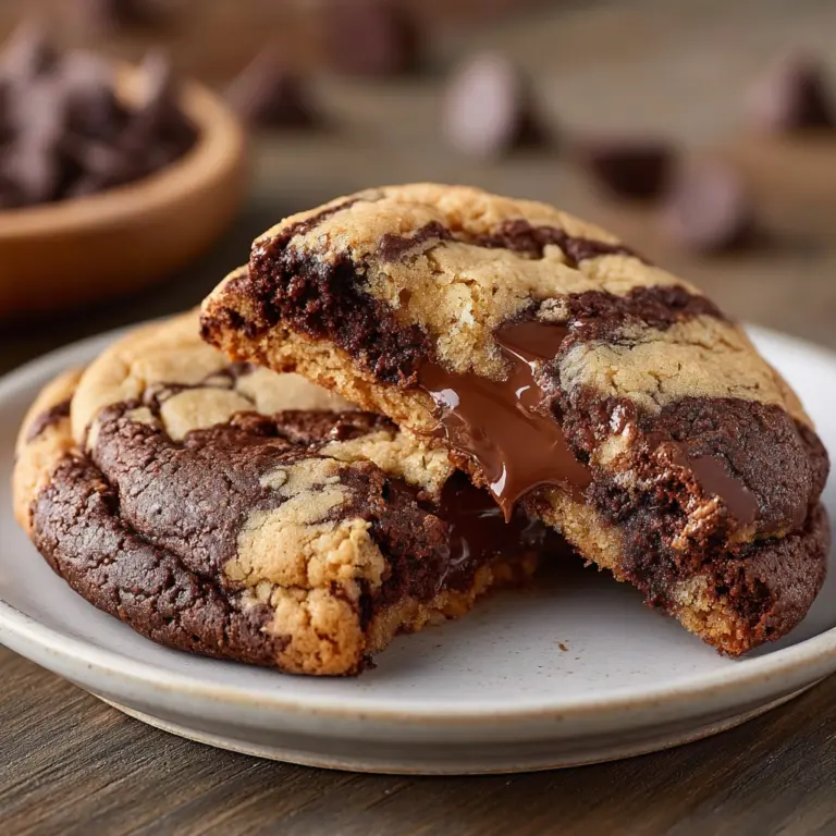 Peanut Butter Brownie Swirl Cookies Recipe