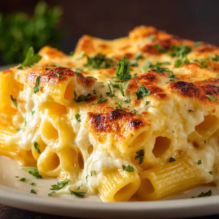 Creamy Garlic Parmesan Pasta Bake Recipe