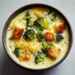 Crockpot Potato Broccoli Cheddar Soup