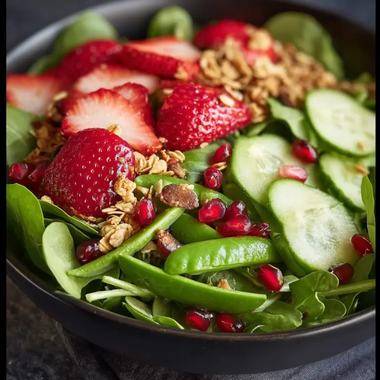 Strawberry, Snap Pea, and Mixed Green Salad Recipe