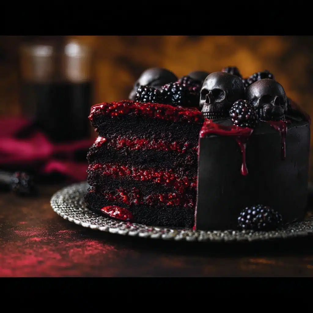 Spooky Black Velvet Halloween Cake Recipe - Recipe Image