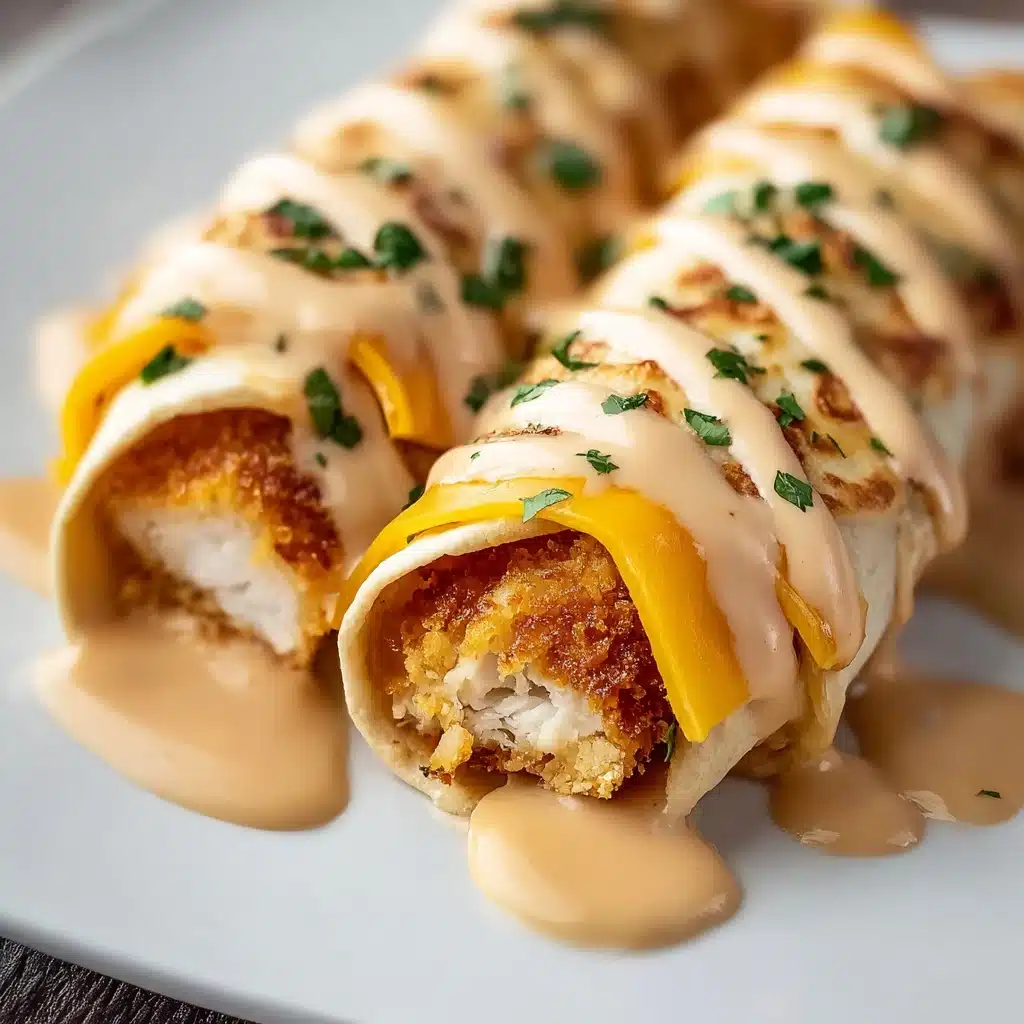 Cheesy Garlic Chicken Wraps Recipe - Recipe Image