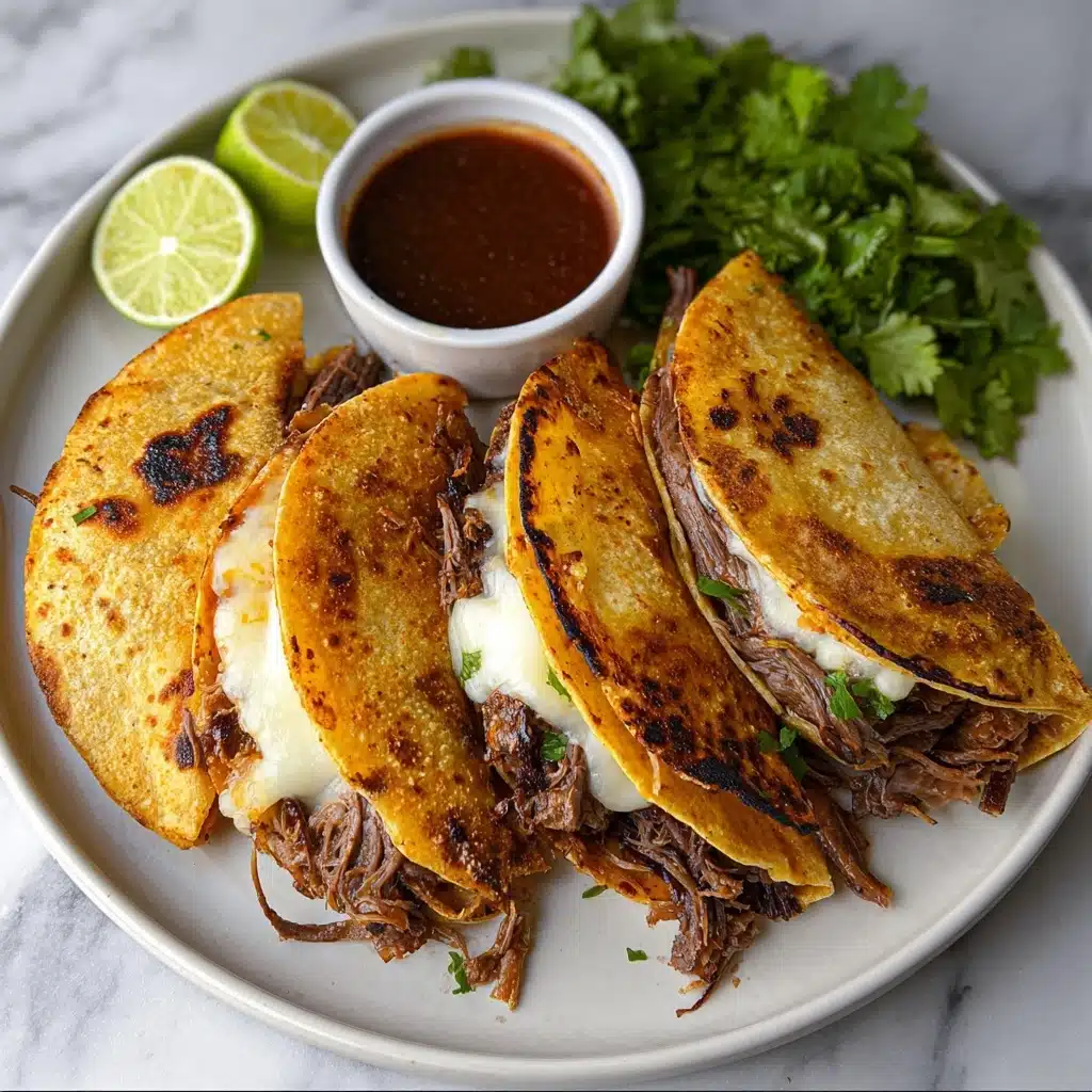 Easy Birria Tacos with Consomme in the Slow Cooker Recipe - Recipe Image