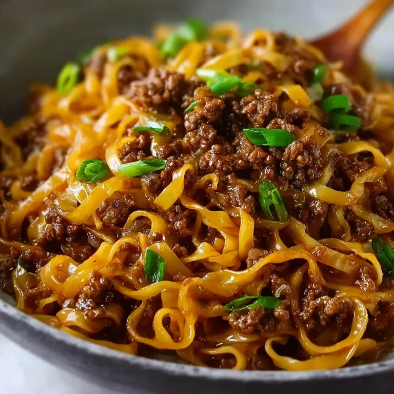 Mongolian Ground Beef NoodlesIngredients: Recipe