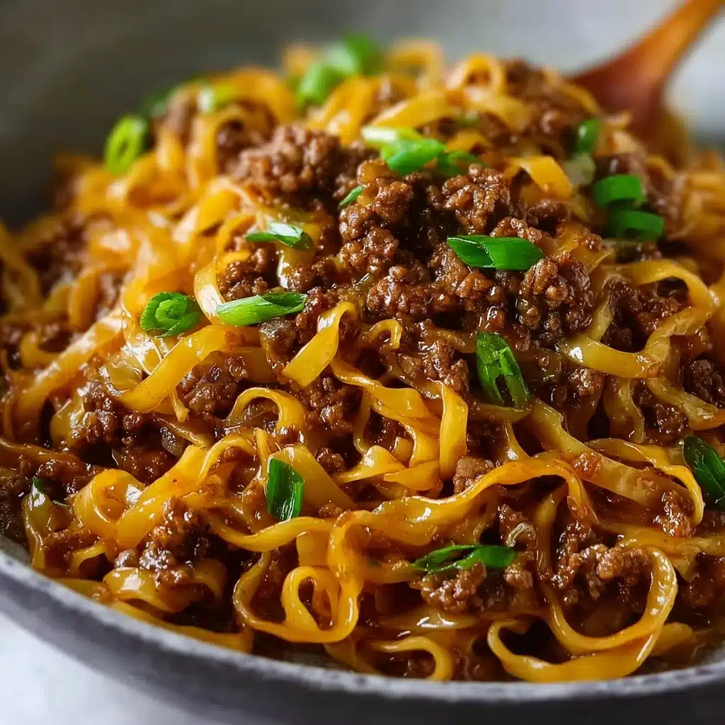 Mongolian Ground Beef NoodlesIngredients: Recipe
