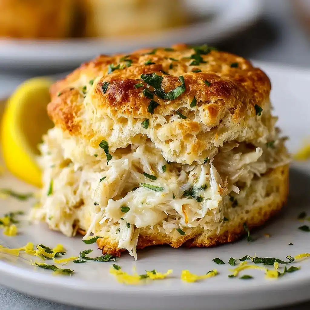 Crab Stuffed Cheddar Bay Biscuits with Lemon Butter Recipe - Recipe Image
