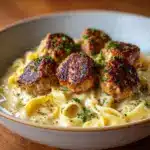 Garlic Butter Chicken Bites with Creamy Parmesan Pasta Recipe