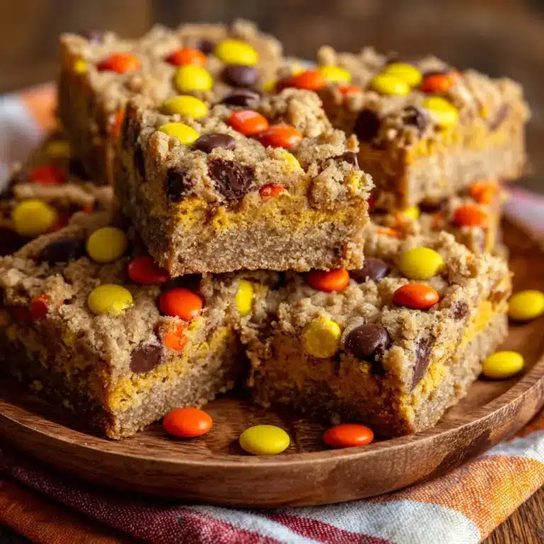 Chewy REESE’s PIECES Peanut Butter Brownies Recipe