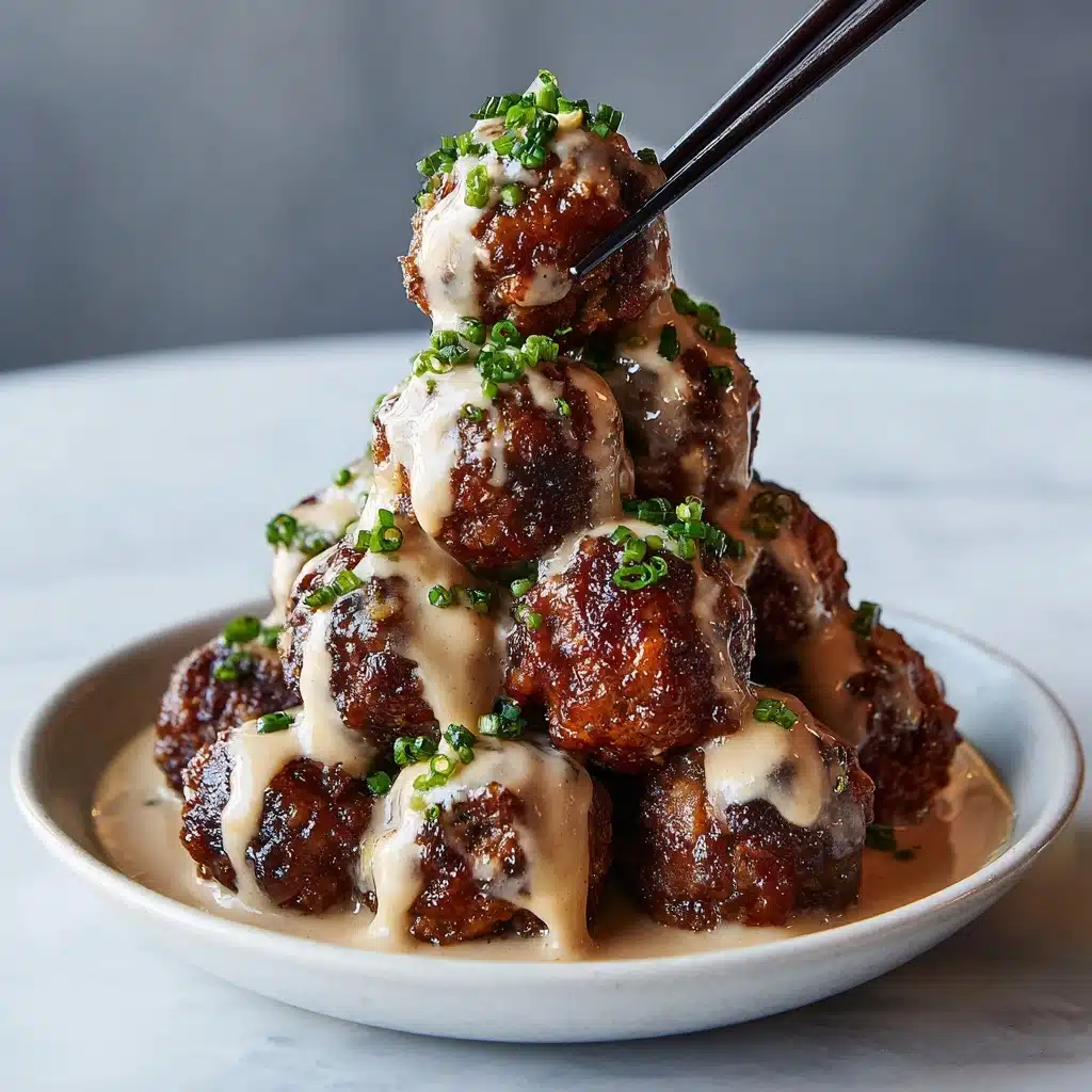Korean BBQ Meatballs with Spicy Mayo Dip Recipe - Recipe Image