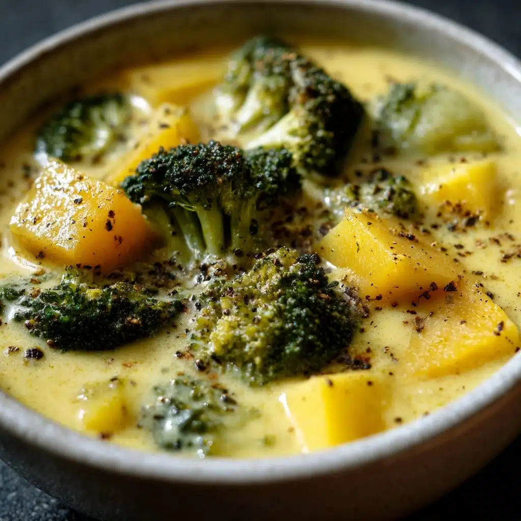 Crockpot Potato Broccoli Cheddar Soup - Recipe Image