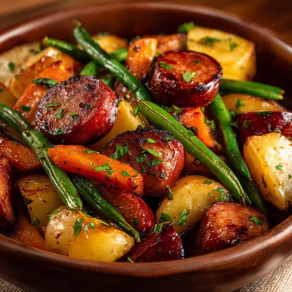 Crockpot Kielbasa and Green Beans Recipe - Recipe Image