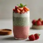Strawberry Matcha Chia Pudding Recipe