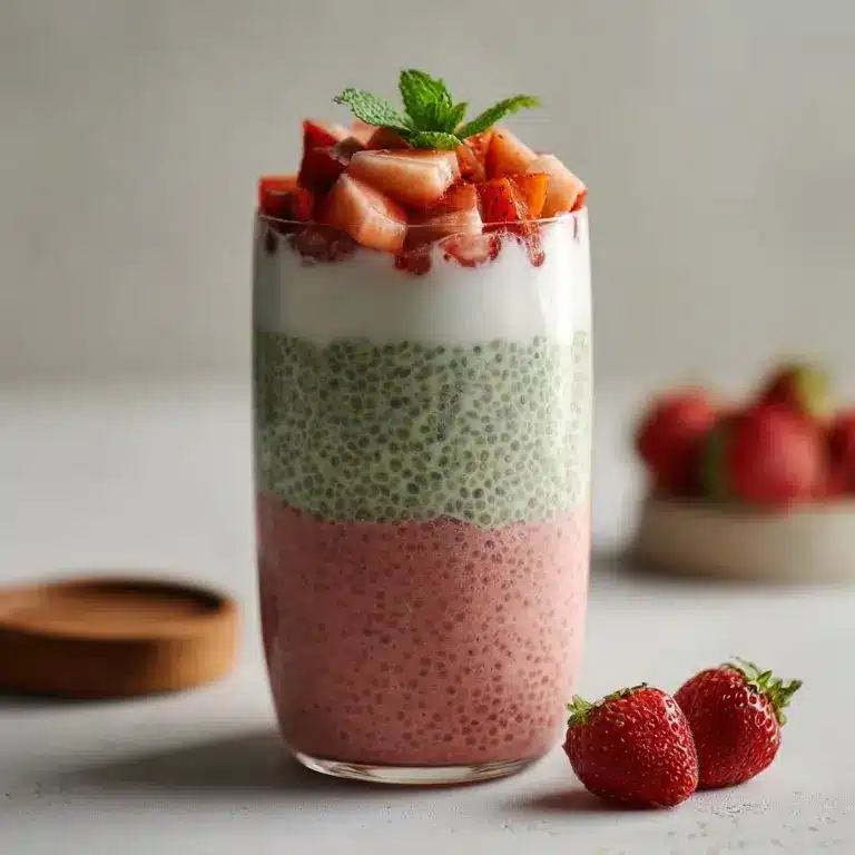 Strawberry Matcha Chia Pudding Recipe