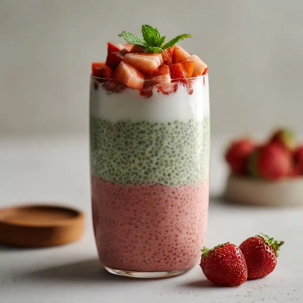 Strawberry Matcha Chia Pudding Recipe