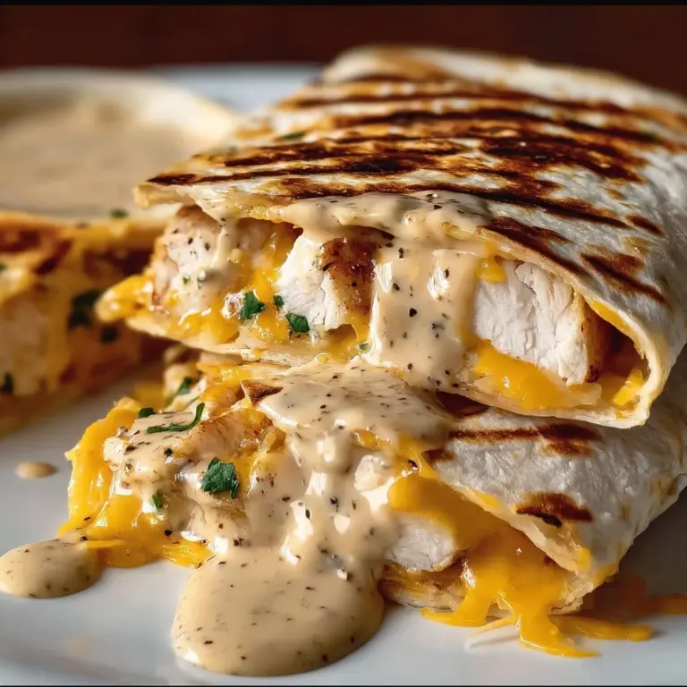 Cheesy Garlic Chicken Wraps Recipe