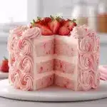 Homemade Strawberry Cake with Strawberry Frosting Recipe