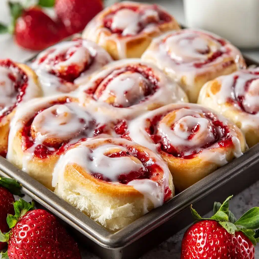 Strawberry Cheesecake Cinnabon Rolls Recipe - Recipe Image