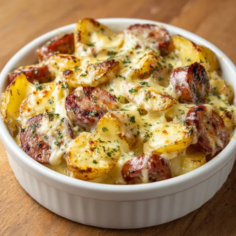 Cheesy Ranch Potatoes and Smoked Sausage Recipe