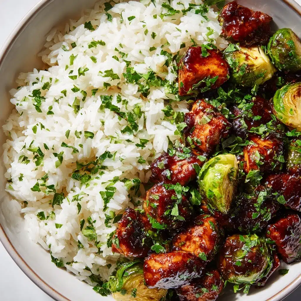 Air Fryer Sweet Chili Chicken and Brussels Sprouts Recipe