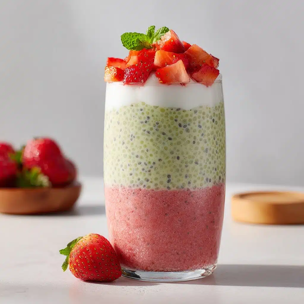 Strawberry Matcha Chia Pudding Recipe - Recipe Image