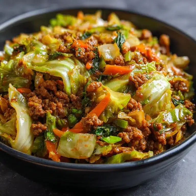 Chinese Ground Beef and Cabbage Stir-Fry Recipe