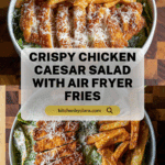 Healthy Chicken Caesar Salad with Fries Recipe