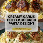 Garlic Butter Chicken Bites with Creamy Parmesan Pasta Recipe