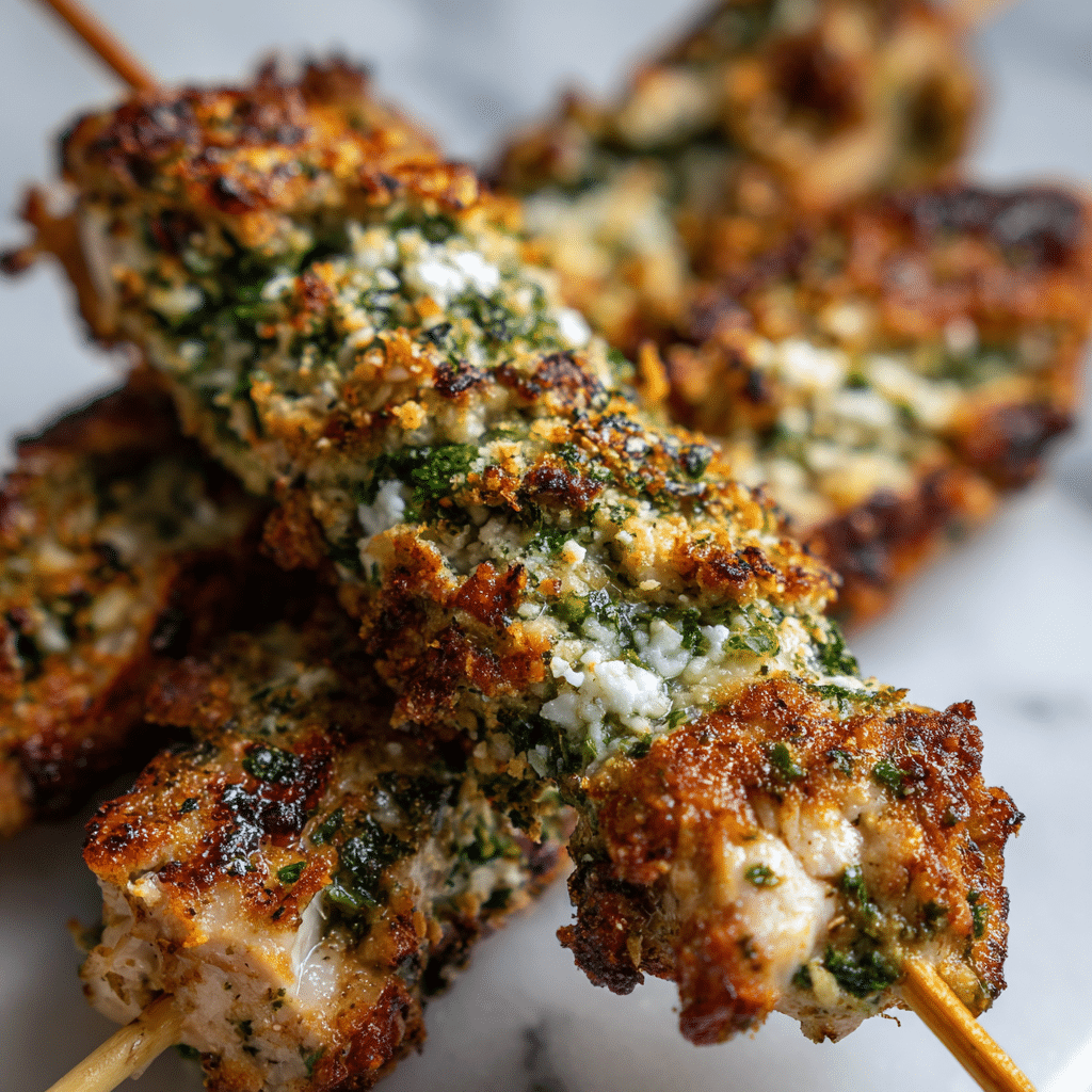 Garlic Parmesan Chicken Skewers Recipe