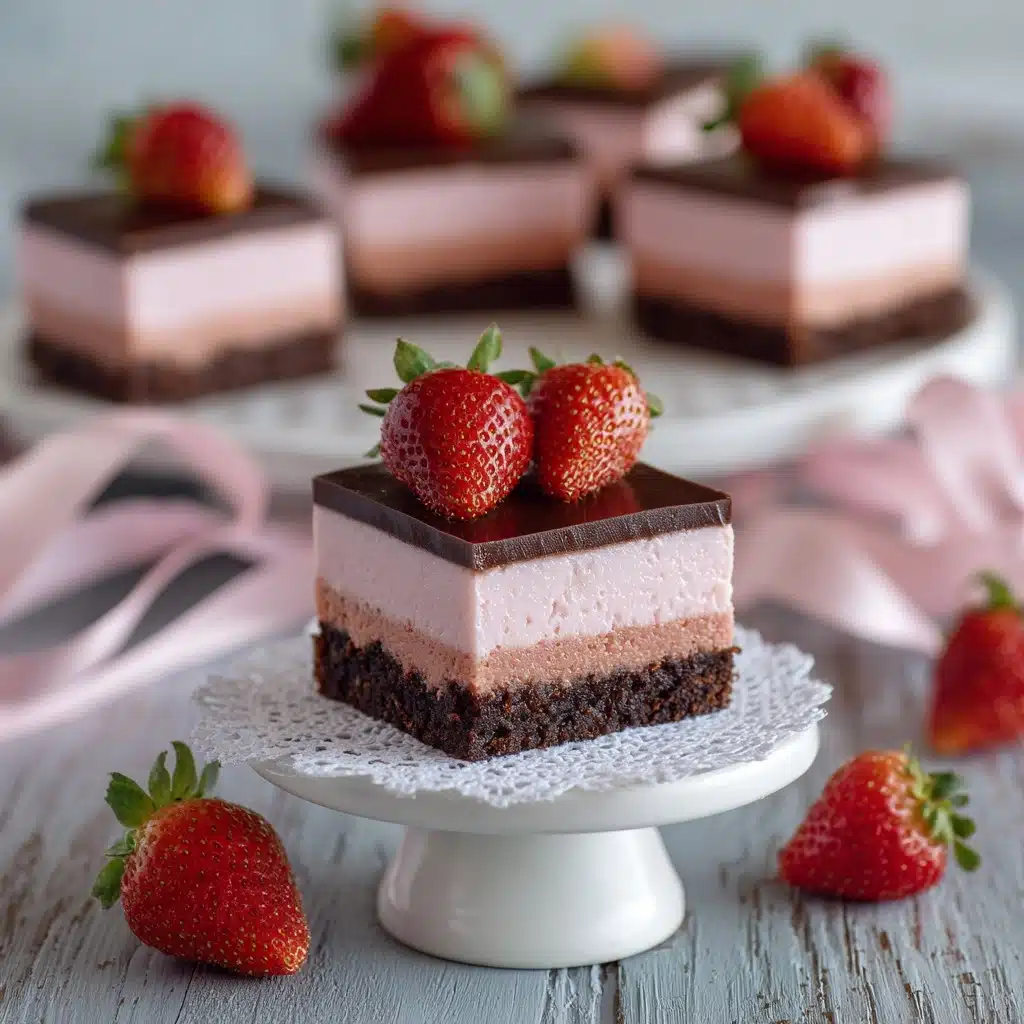 Strawberry Cheesecake Truffle Brownies Recipe - Recipe Image