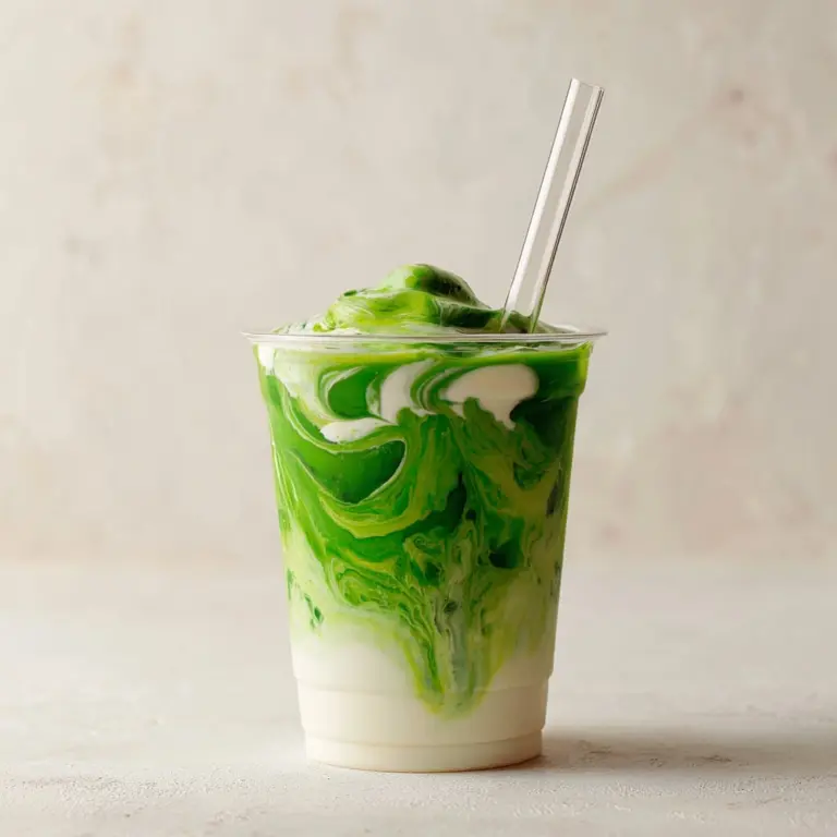How to Make an Iced Banana Cream Matcha Latte Recipe