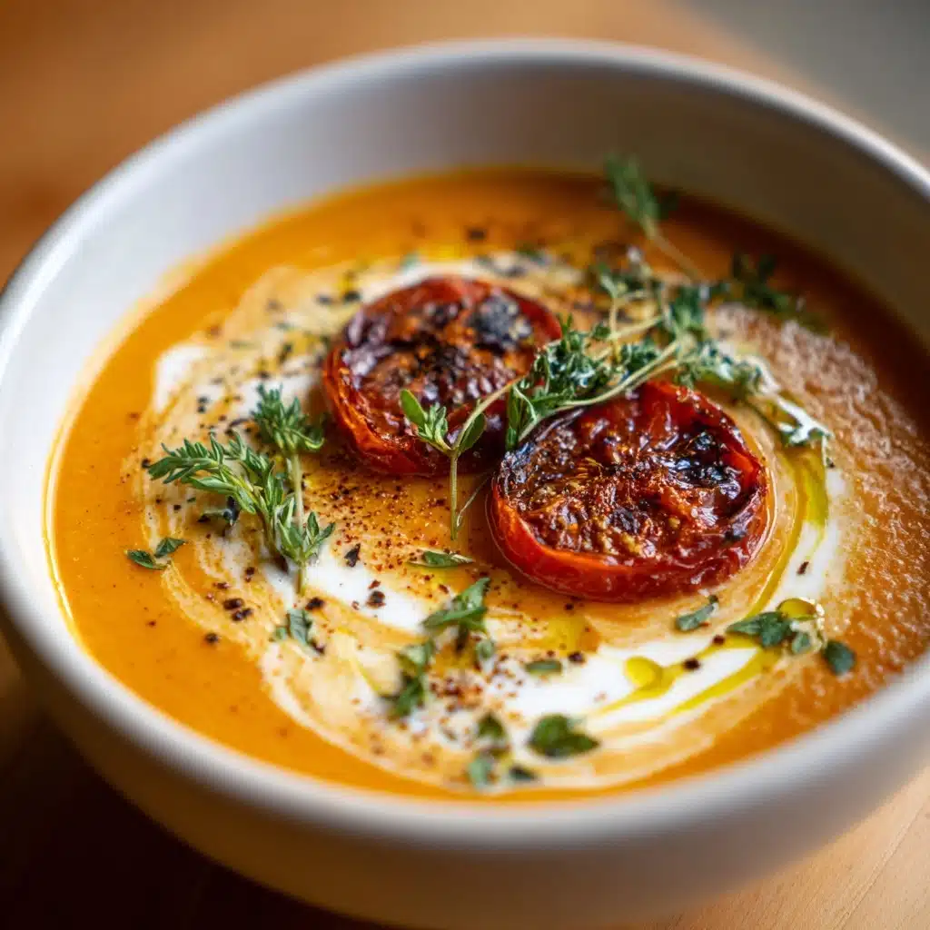 Creamy Roasted Garlic Tomato Soup Recipe