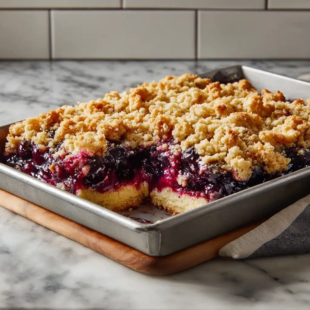 Blueberry Crisp Cheesecake Bars Recipe - Recipe Image