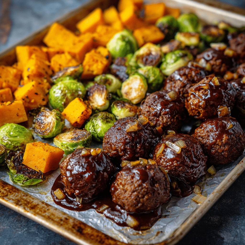 Korean BBQ Meatballs and Vegetables Recipe - Recipe Image
