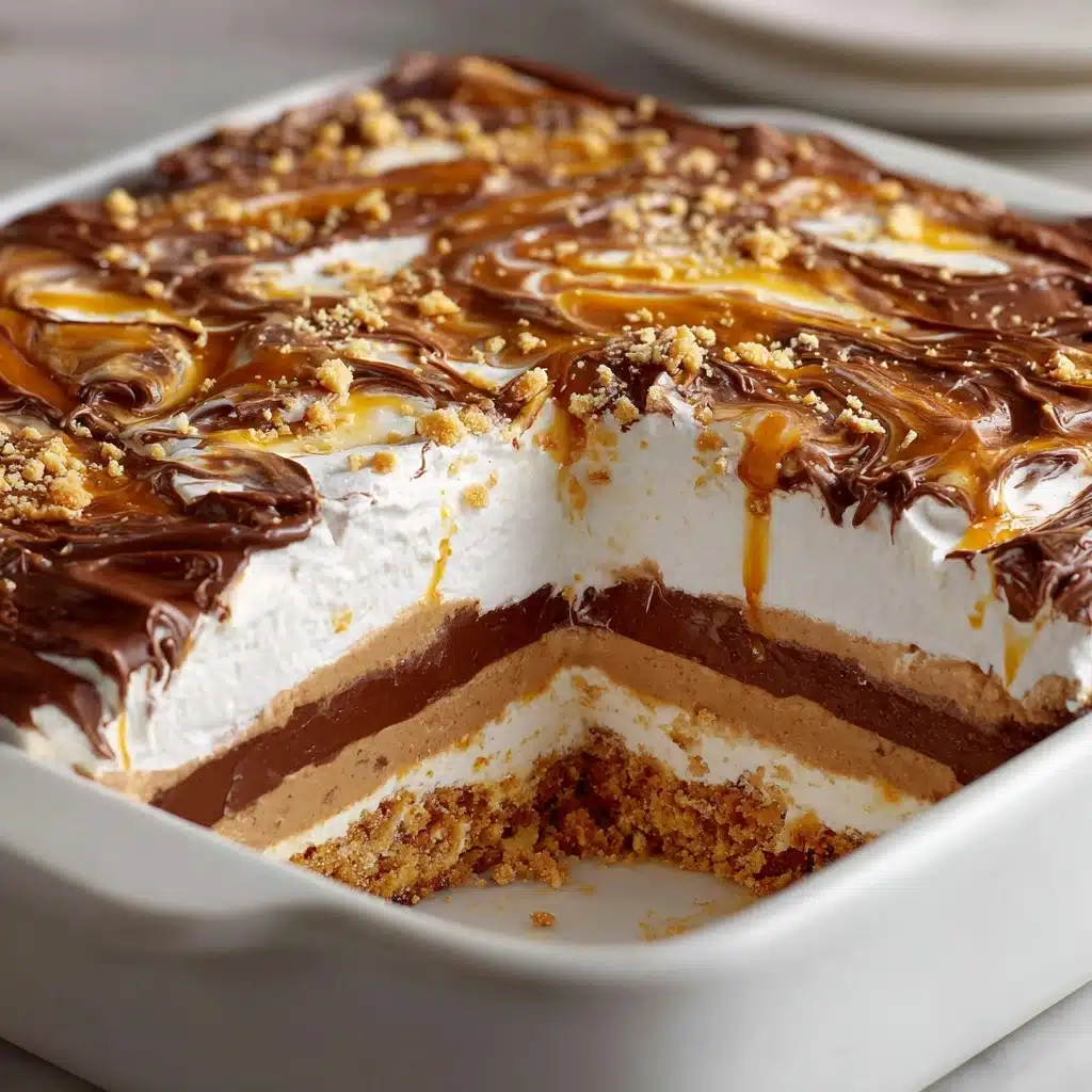 No-Bake Peanut Butter Chocolate Pretzel Pie Recipe