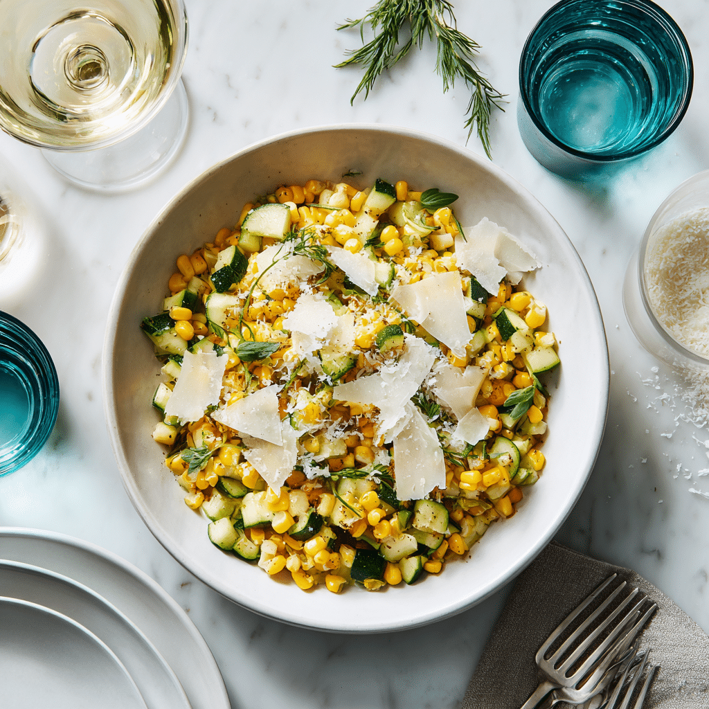 Parmesan Zucchini and Corn Recipe - Recipe Image