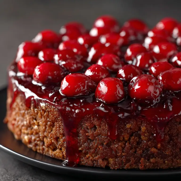 Chocolate Cherry Upside Down Cake Recipe