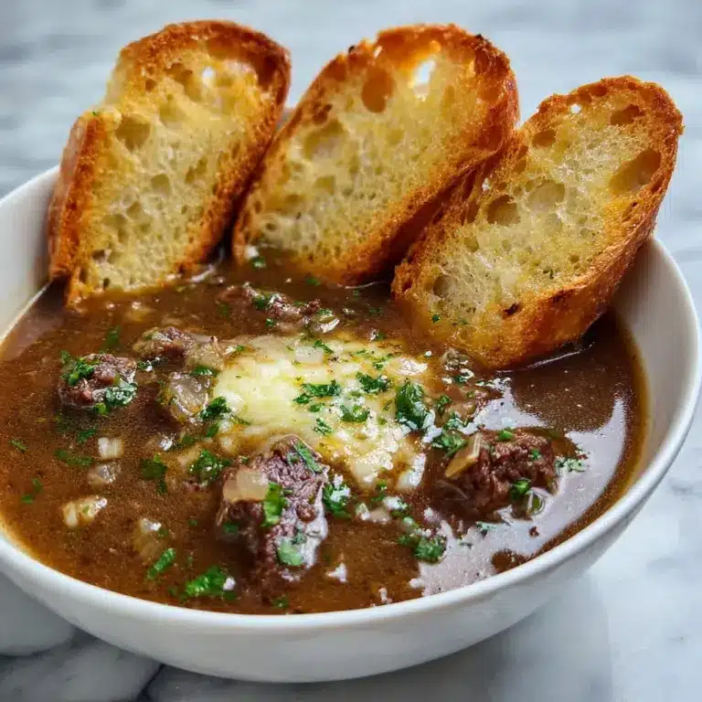 French Onion Beef Short Rib Soup Recipe