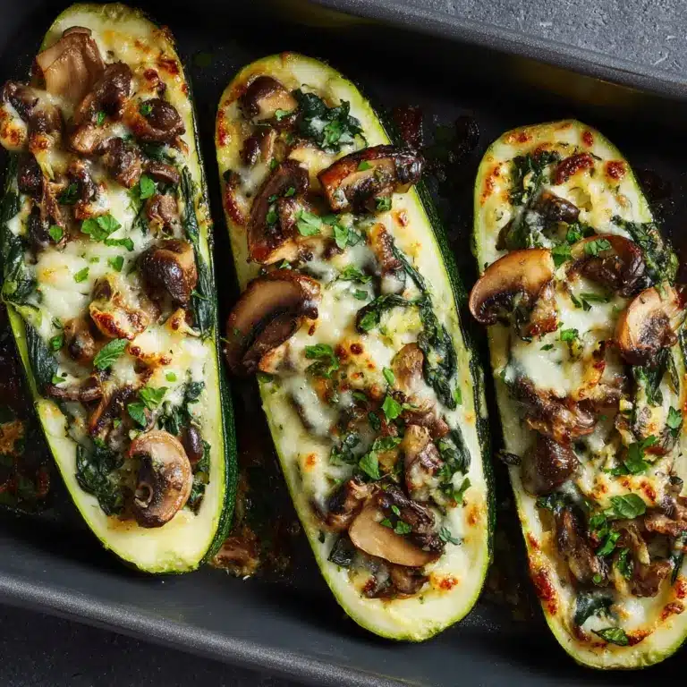 Spinach Mushroom Ricotta Zucchini Boats: A Delicious and Healthy Recipe