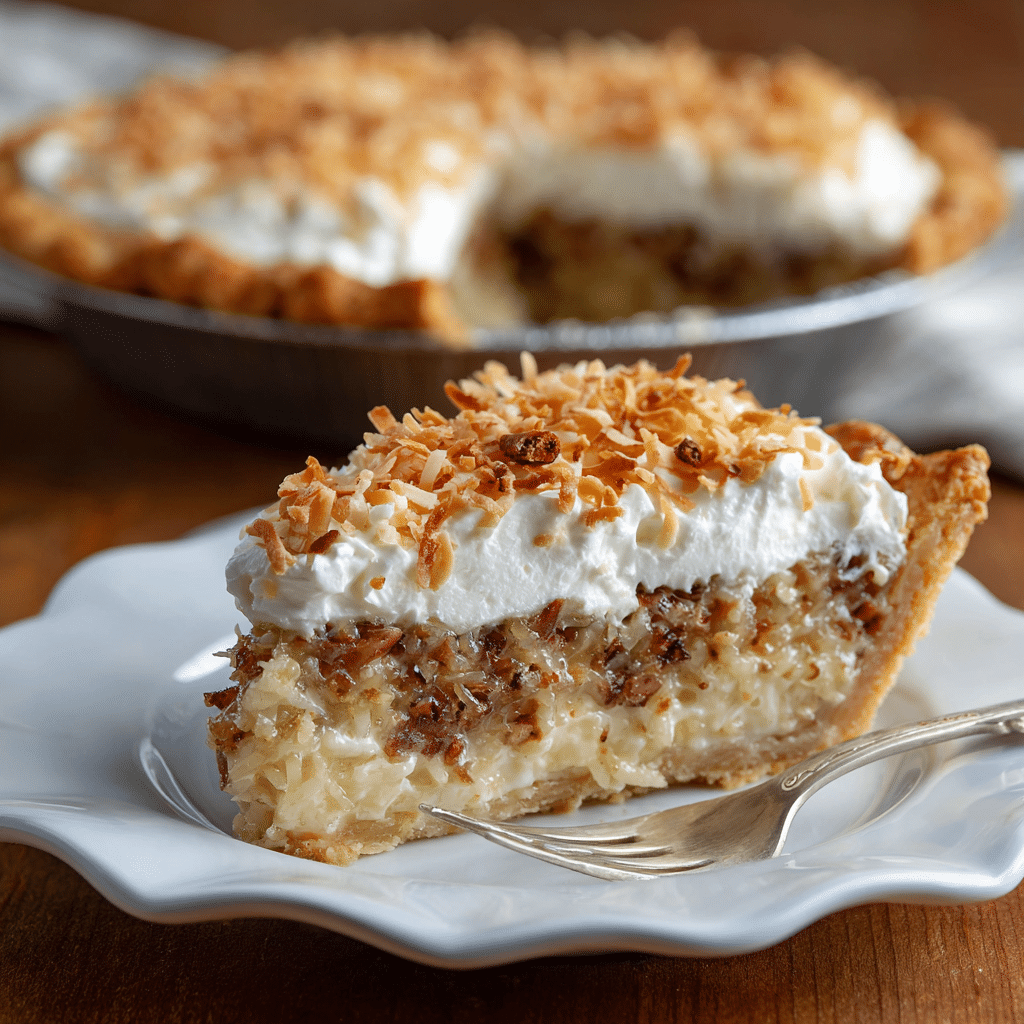 Cream of Coconut Pecan Pie Recipe - Recipe Image