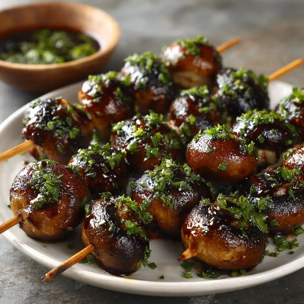 Marinated Grilled Mushroom Skewers Recipe