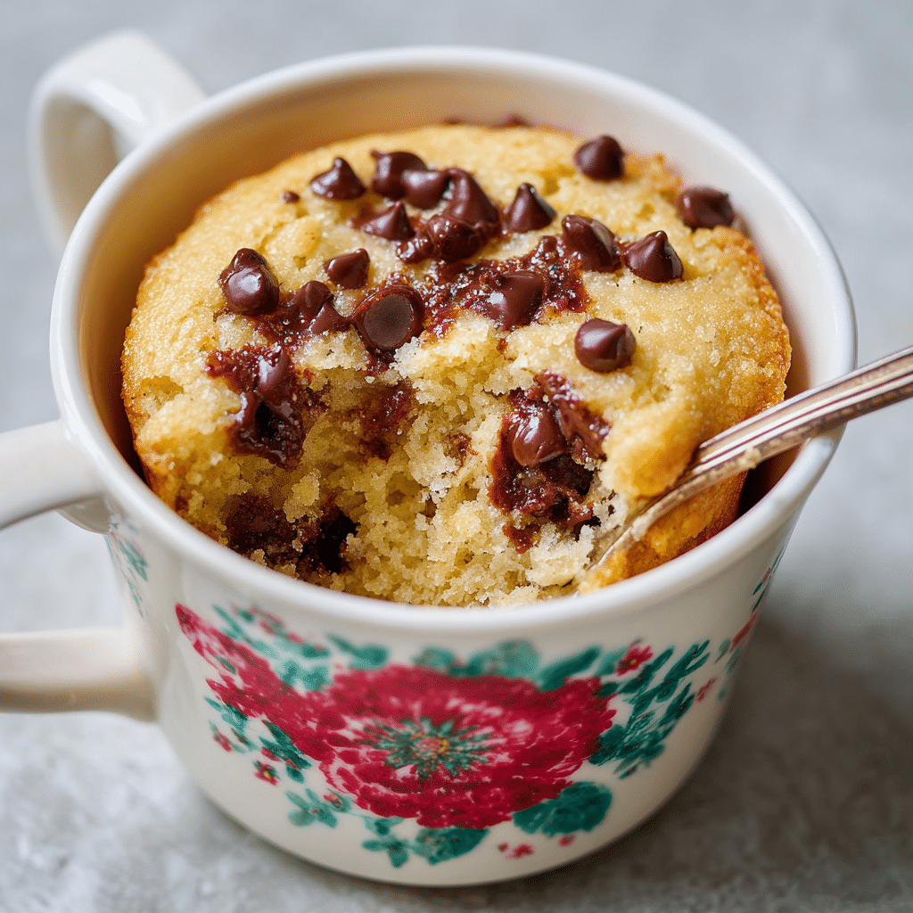 Chocolate Chip Mug Cake Recipe - Recipe Image