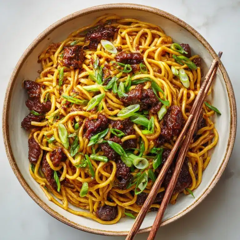 Honey Soy Crispy Beef and Noodles Recipe