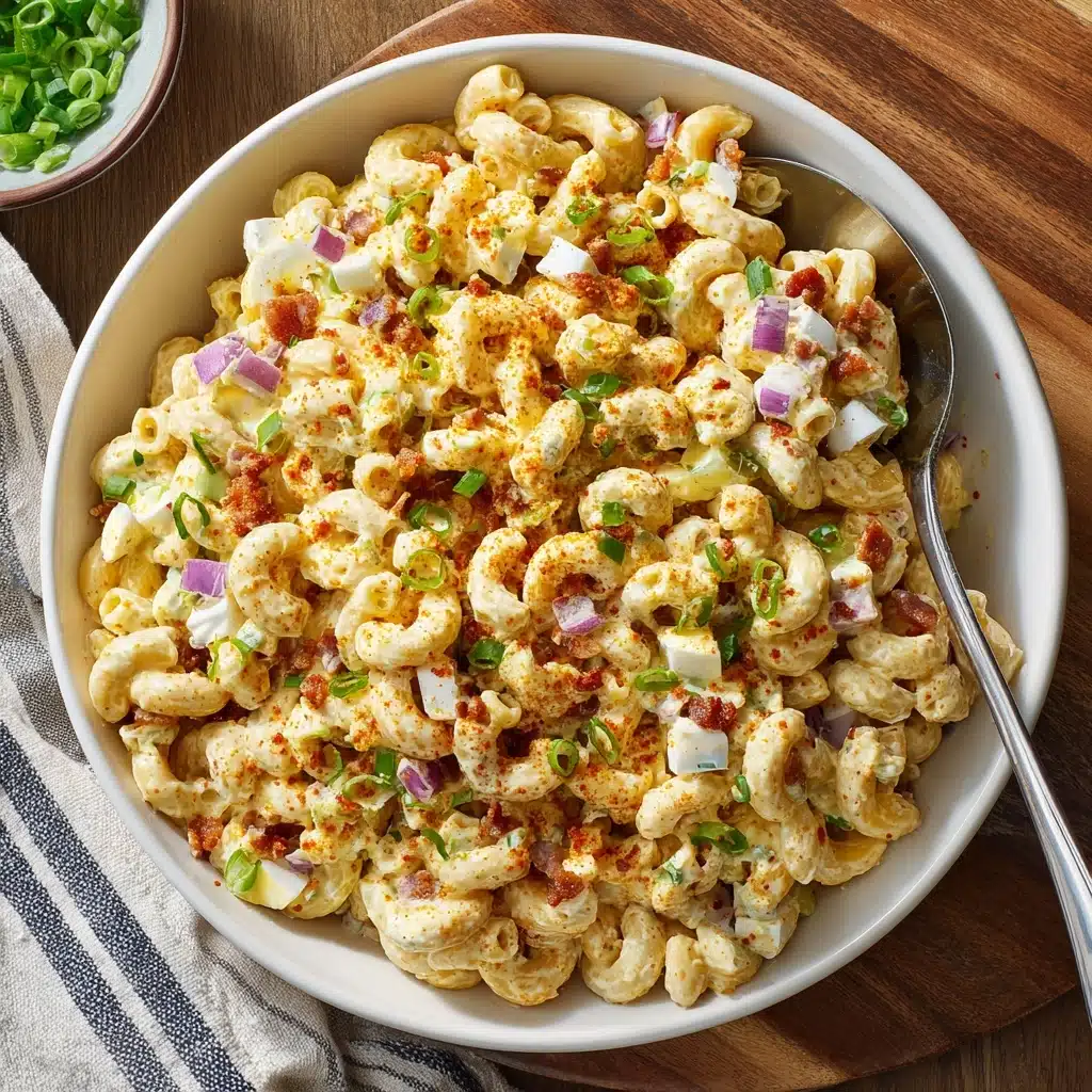 Creamy Deviled Egg Pasta Salad Recipe - Recipe Image